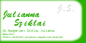 julianna sziklai business card